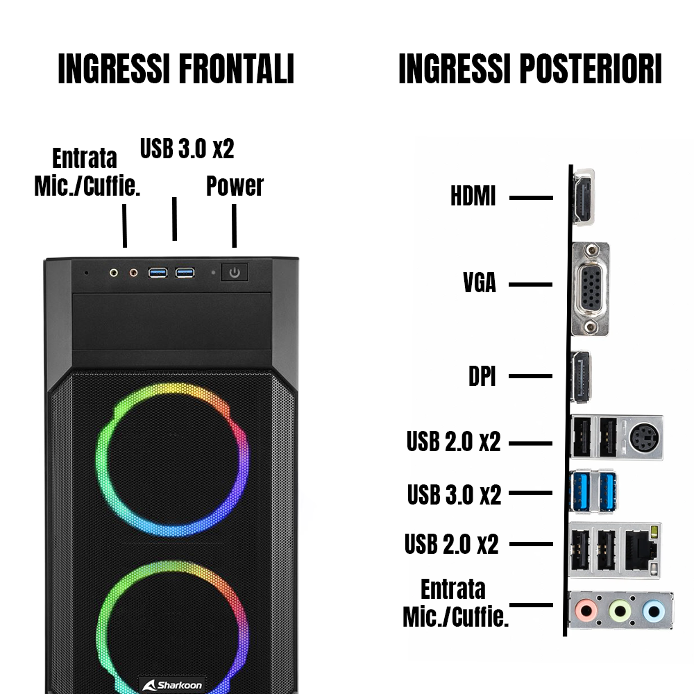 PC ASSEMBLATO: I5-12400 VGA INTEL WIN11