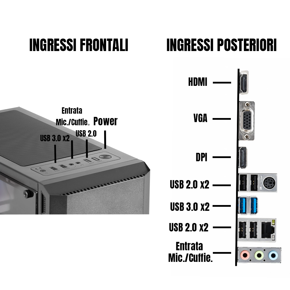 PC ASSEMBLATO: I5-12400 VGA INTEL WIN11