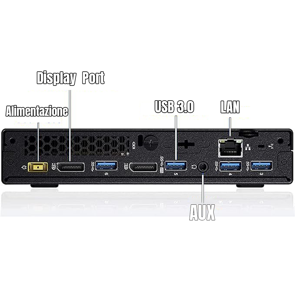 Lenovo ThinkCentre Tiny •Intel® Core™ i7  • 16 GB ram DDR4 • 512 GB SSD • Sistema Operativo • Pennetta Wi-Fi