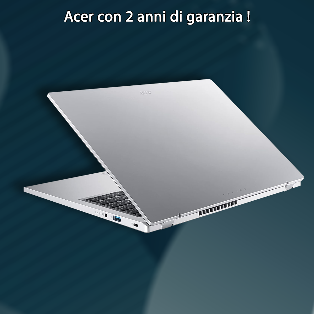 Acer Notebook NUOVO • Monitor 15.6" Full HD • Memoria SSD 256GB • CPU Intel i3 fino a 2,8ghz • Ram 8GB • Ingresso LAN, HDMI, USB • Windows 11 Home • PRONTO ALL'USO