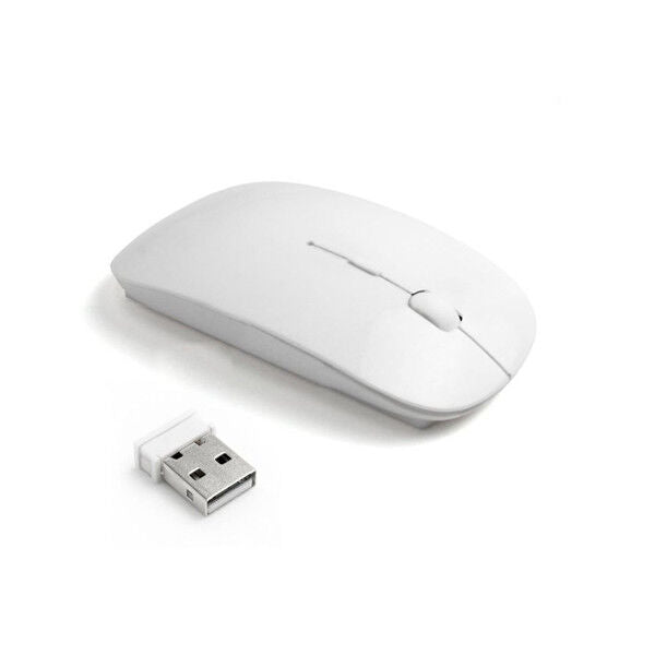 Mouse Wireless Bianco Betazon,Ergonomico Clic Silenzioso Senza Fili, USB Ottico 3 Livelli Regolabile Dpi,Portatile Leggero Per Computer Pc